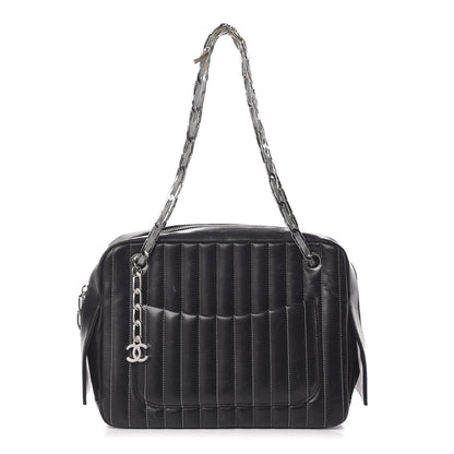 Chanel Lambskin Vertical Quilted Mademoiselle Camera Case Black 1 of 21
