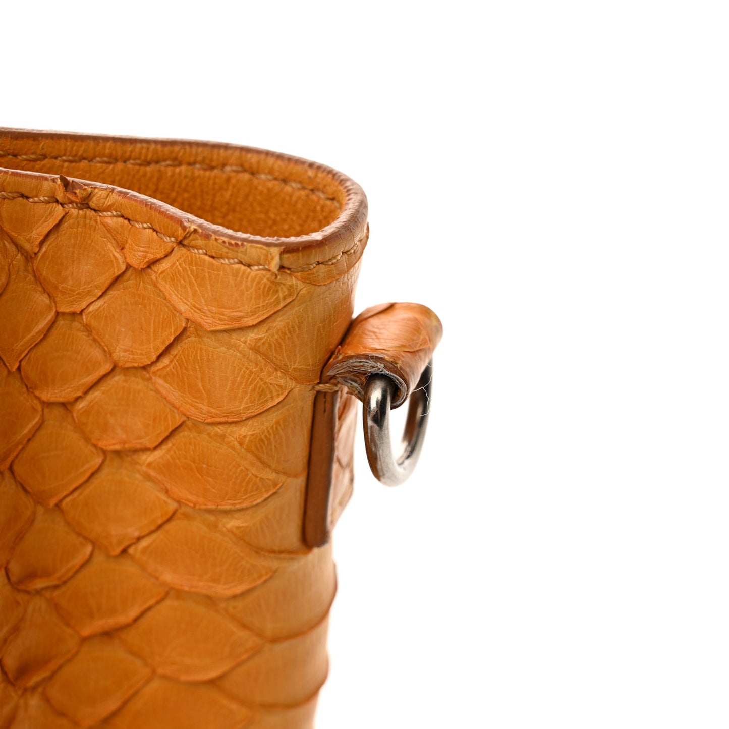 Snakeskin Calfskin Nano Luggage Yellow