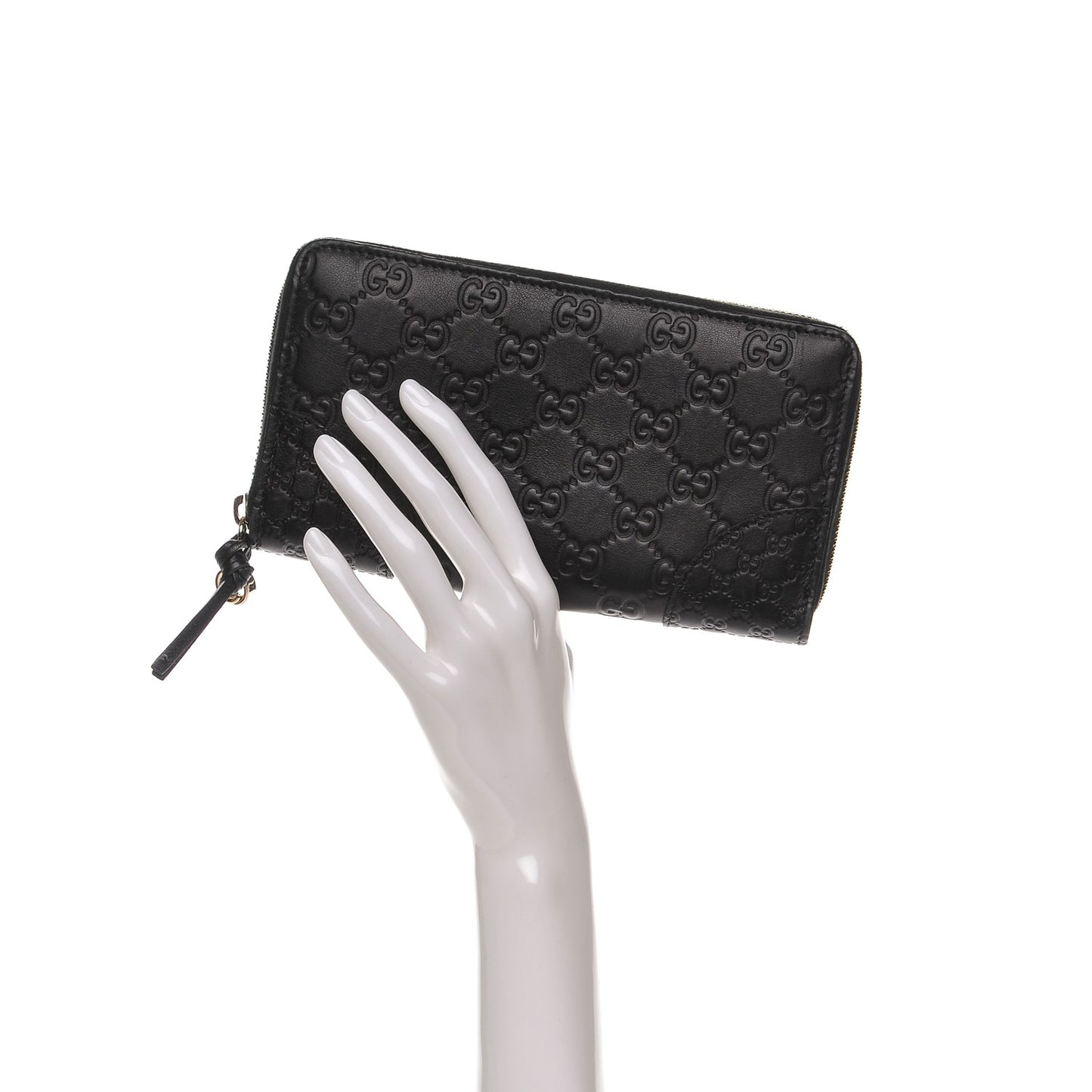 Guccissima Signature Microguccissima Bree Zip Around Wallet Black