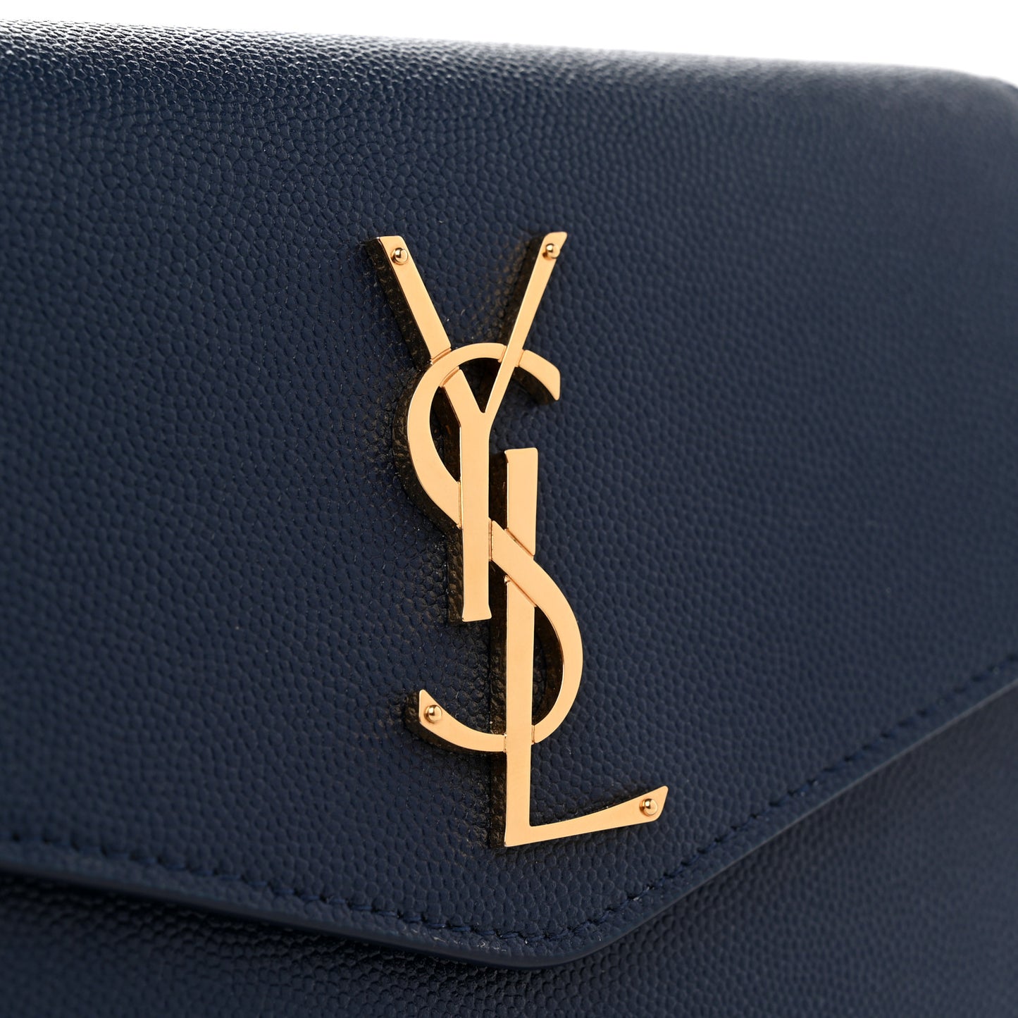 Grain De Poudre Monogram Uptown Chain Wallet Blue Charron