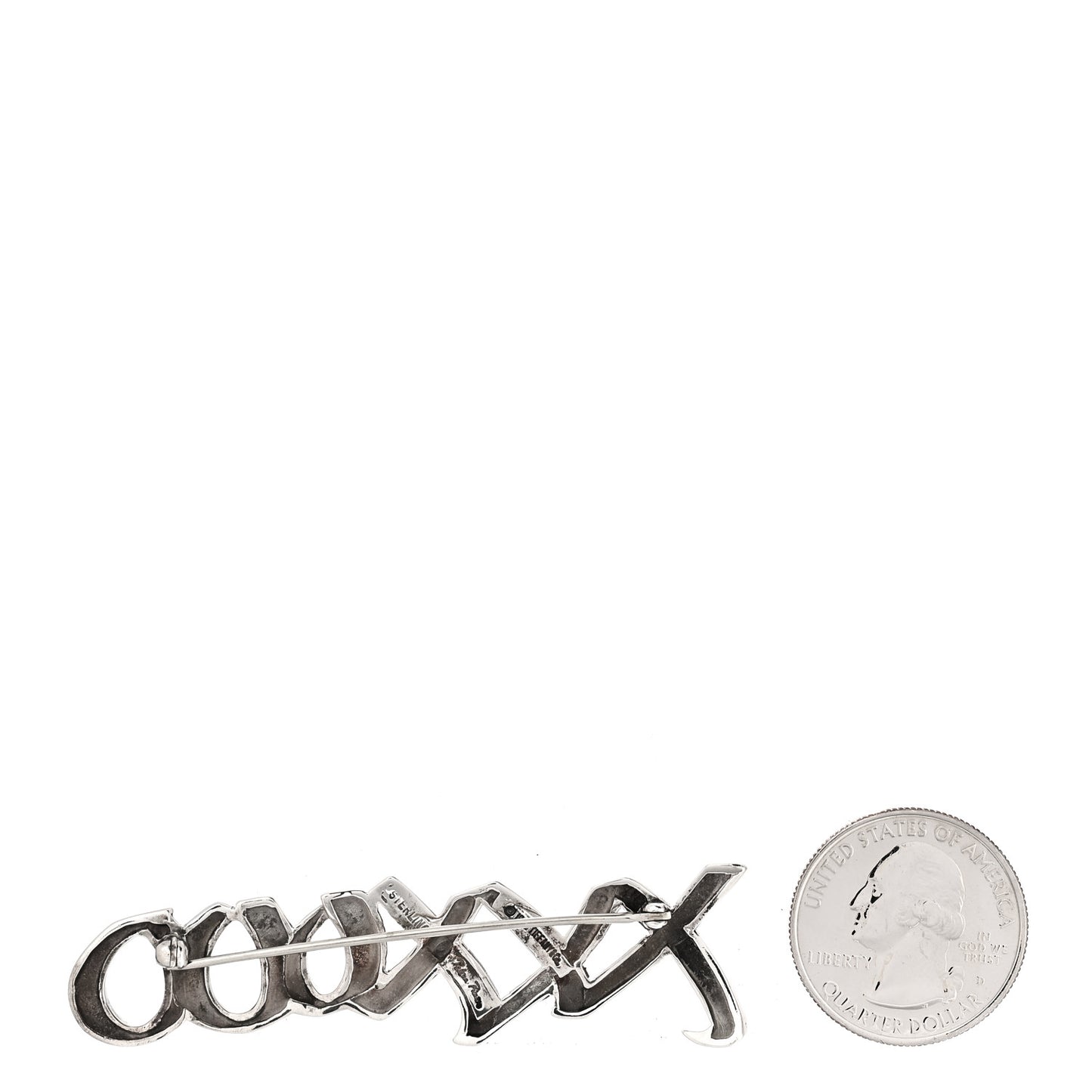 Sterling Silver Paloma's Graffiti Love & Kisses Brooch Pin