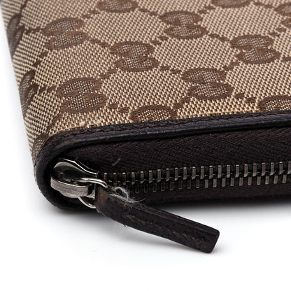 Gucci Monogram Metal Bar Zip Around Wallet Dark Brown 5 of 7