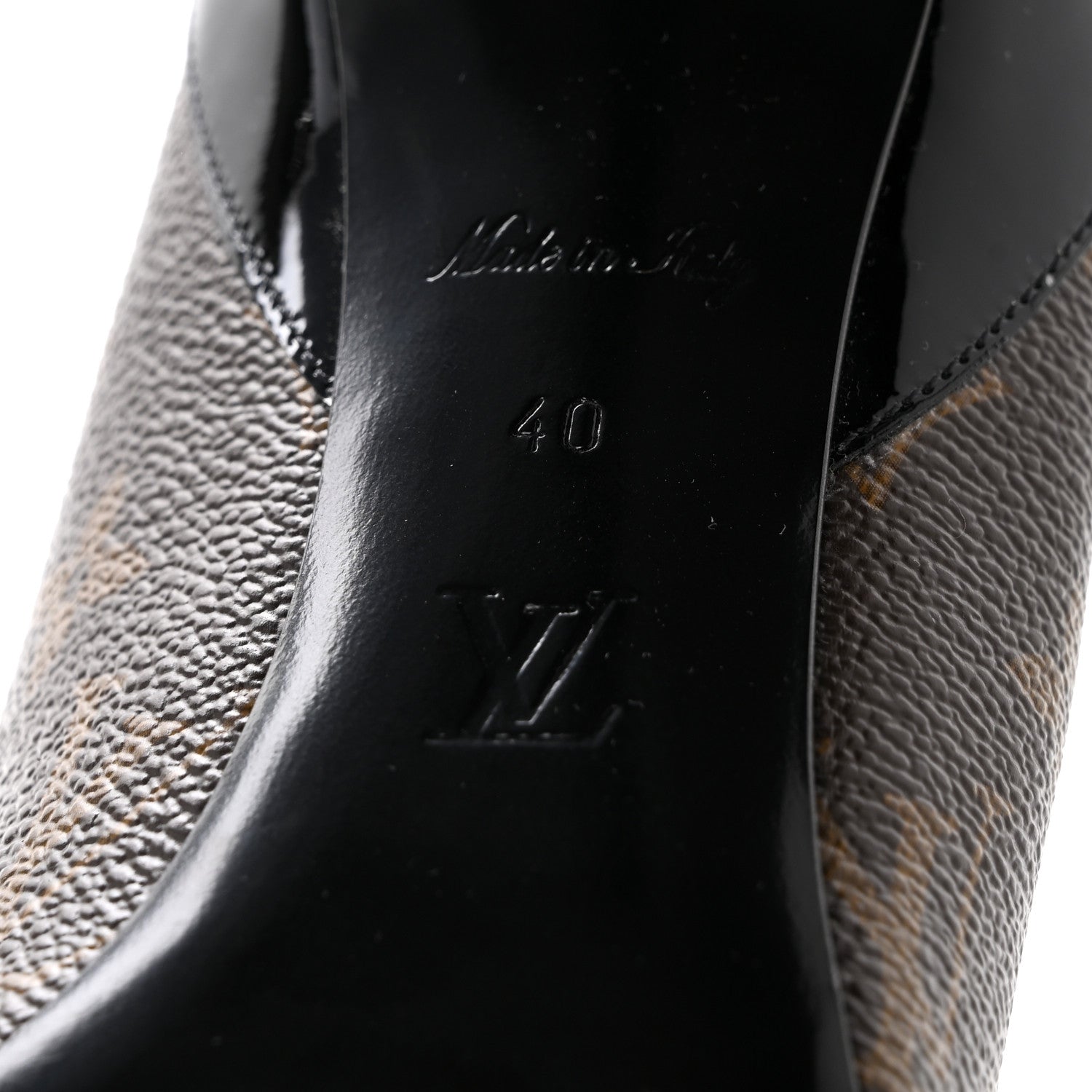 Louis Vuitton Monogram Cherie Pumps 40 Black 7 of 10