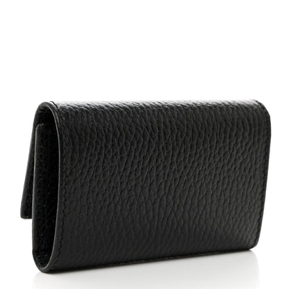 Gucci Pebbled Calfskin GG Marmont 6 Key Holder Black 3 of 7