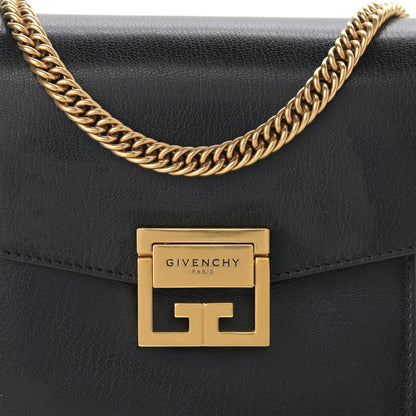 Givenchy Calfskin Suede Leopard Print Small GV3 Shoulder Bag Black Chestnut 7 of 12