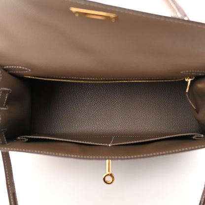 Hermes Epsom Kelly Sellier 28 Etoupe 5 of 13