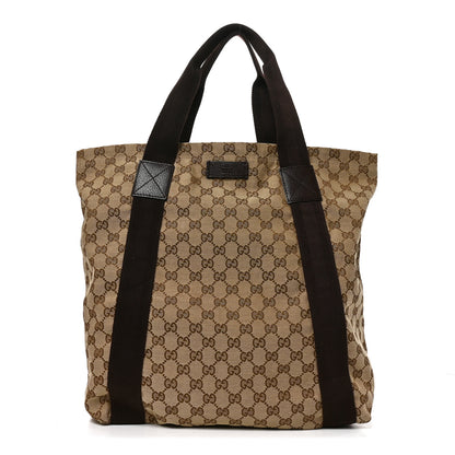 Gucci GG Monogram Medium Handle Vertical Tote Bag Dark Brown 1 of 10