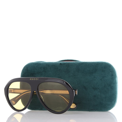 Gucci Double G Navigator Sunglasses GG0479S Black 8 of 8