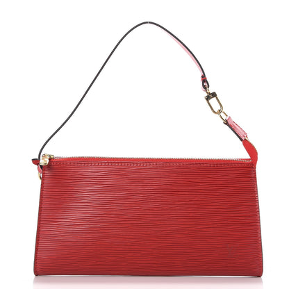 Louis Vuitton Epi Pochette Accessories 24 Castillan Red 1 of 7