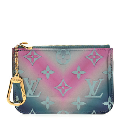 Louis Vuitton Metallic Vernis Degrade Key Pouch Blue Pink 1 of 6