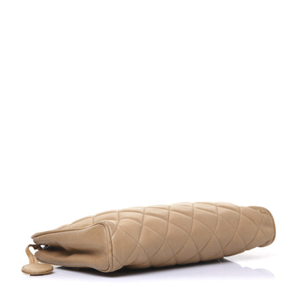 Chanel Lambskin Quilted Cosmetic Zip Pouch Beige 4 of 21