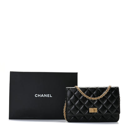 Chanel Aged Calfskin Quilted Reissue Wallet On Chain WOC Black 12 of 12