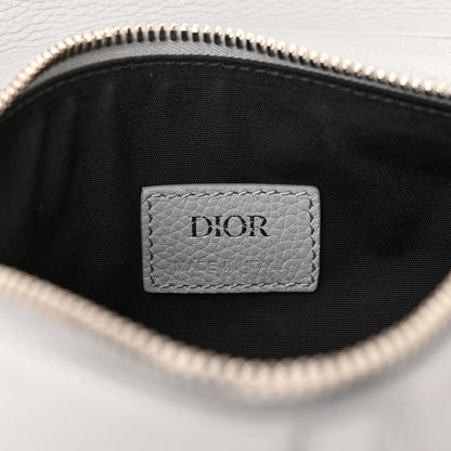 Christian Dior Grained Calfskin Mens Mini Saddle Bag Gray 6 of 12