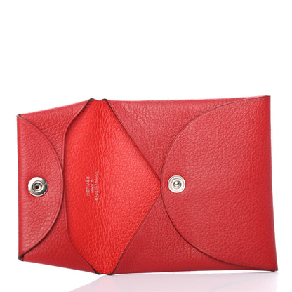 Hermes Evercolor Bastia Coin Purse Rouge De Coeur 5 of 6