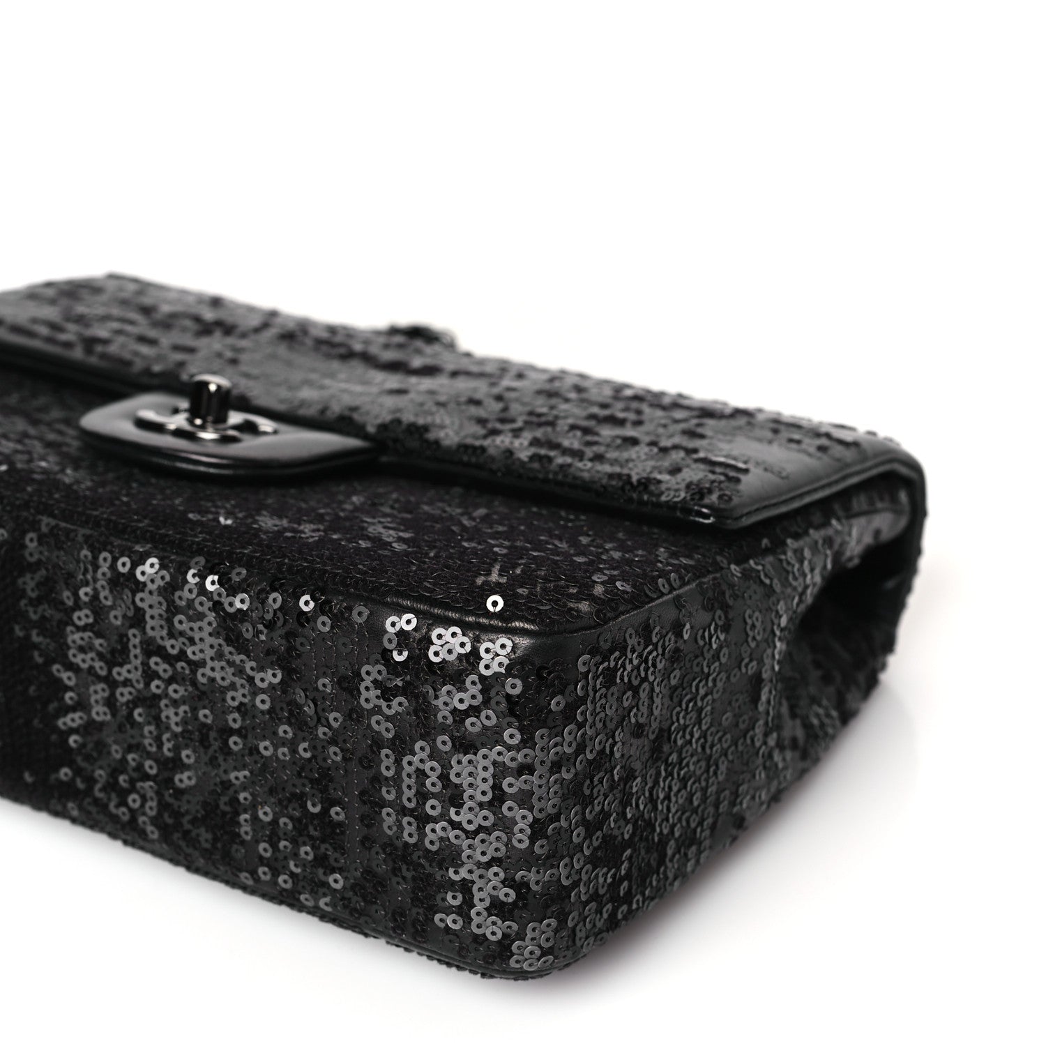 Chanel Sequin Lambskin Medium Moonlight on Water Flap Black 9 of 10