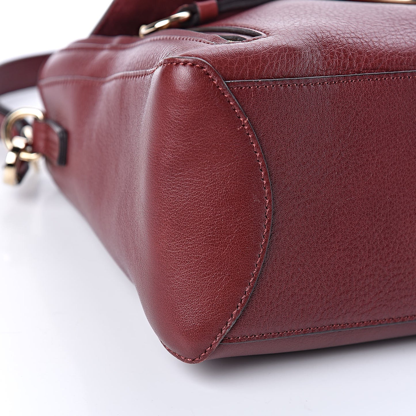 Calfskin Small Faye Day Shoulder Bag Sienna Red