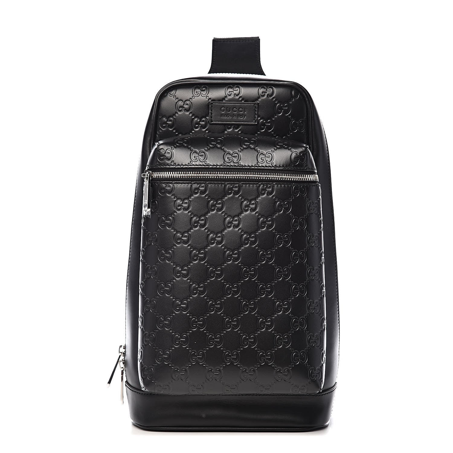 Gucci Guccissima Sling Backpack Black 1 of 10