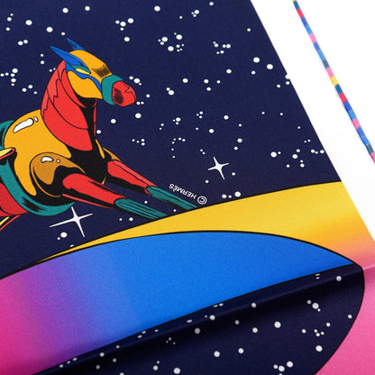 Hermes Silk Space Derby Scarf 90 Marine Rose Vif Multicolor 3 of 5