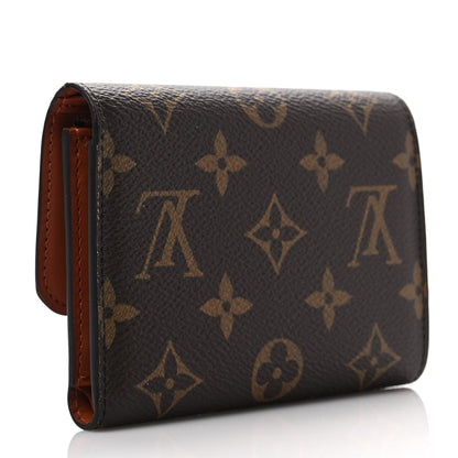 Louis Vuitton Monogram Flower Lock Compact Wallet Caramel 3 of 7
