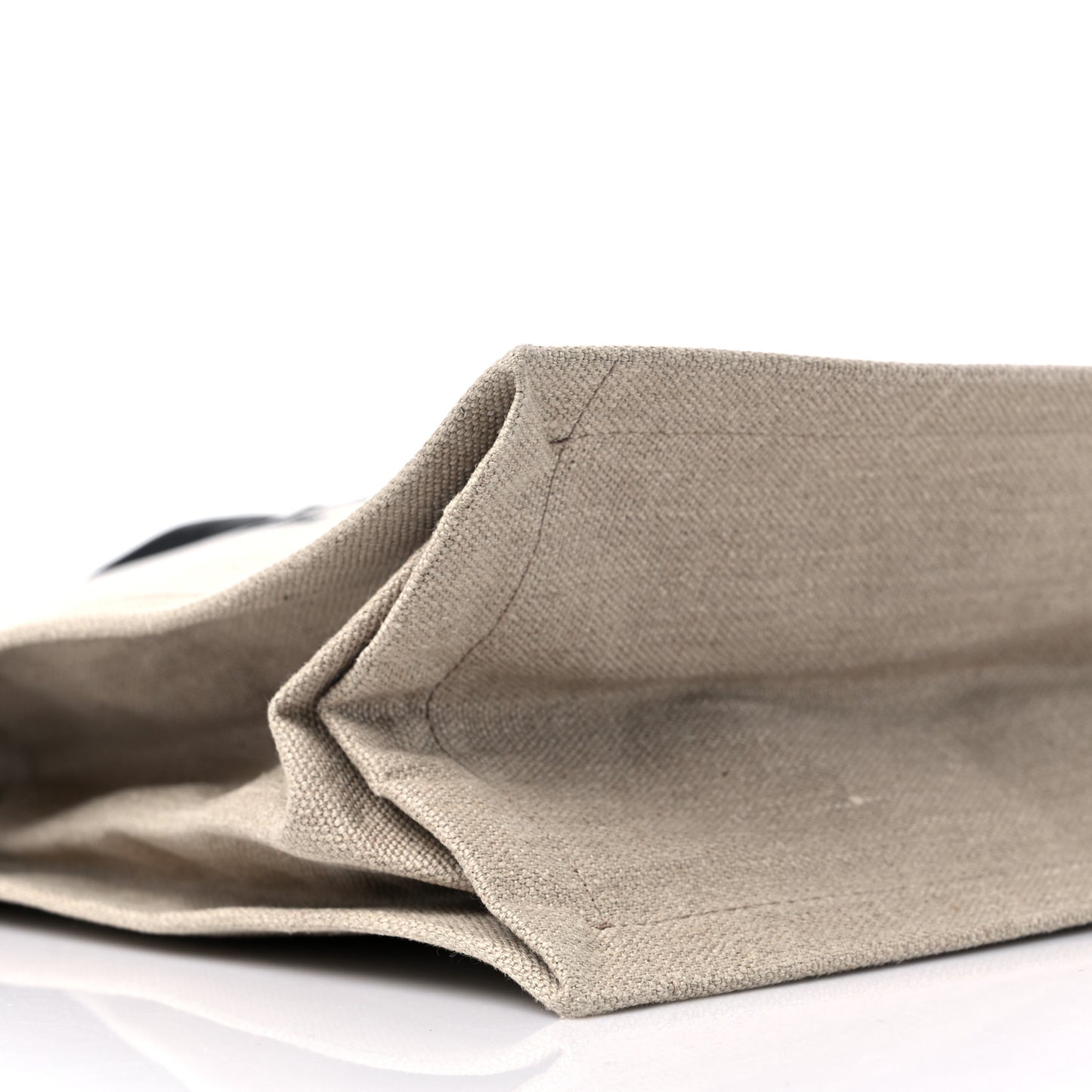 Linen Calfskin Rive Gauche Tote Optic White