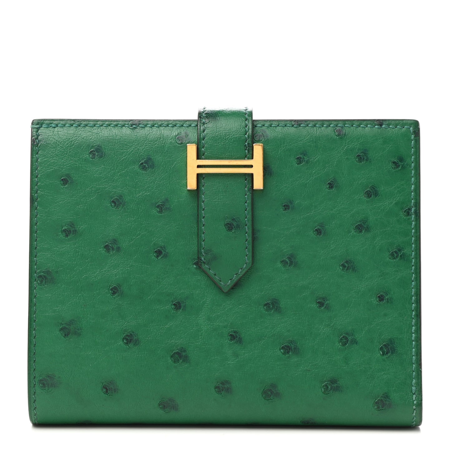 Ostrich Bearn Compact Wallet Vert Vertigo