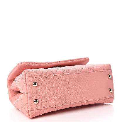 Chanel Caviar Quilted Mini Coco Handle Flap Pink 4 of 10