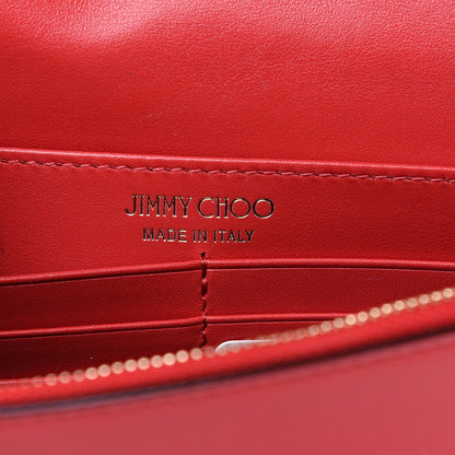 Jimmy Choo Calfskin Palace Wallet On Chain Royal Red 5 of 8