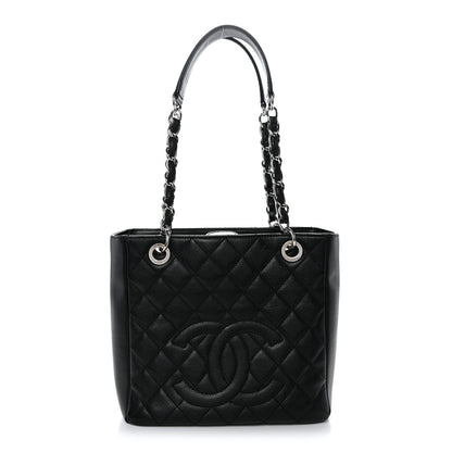 Chanel Caviar Quilted Petit Shopping Tote PST Black 1 of 12