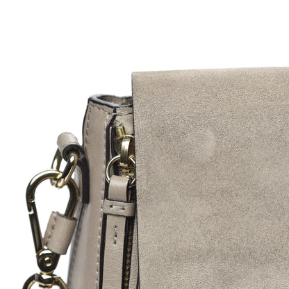 Chloe Suede Calfskin Small Faye Backpack Motty Grey 9 of 10