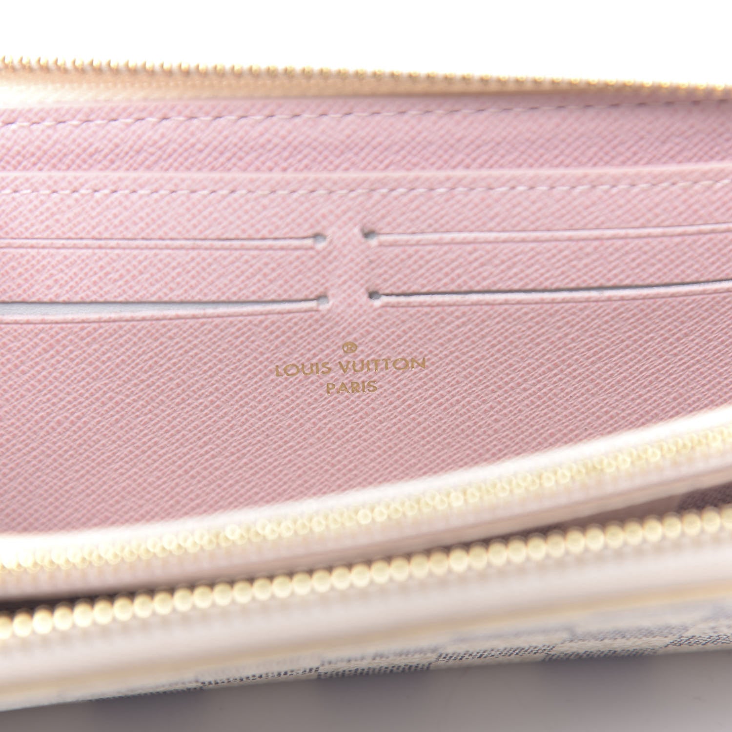 Louis Vuitton Damier Azur Clemence Wallet Rose Ballerine 6 of 7