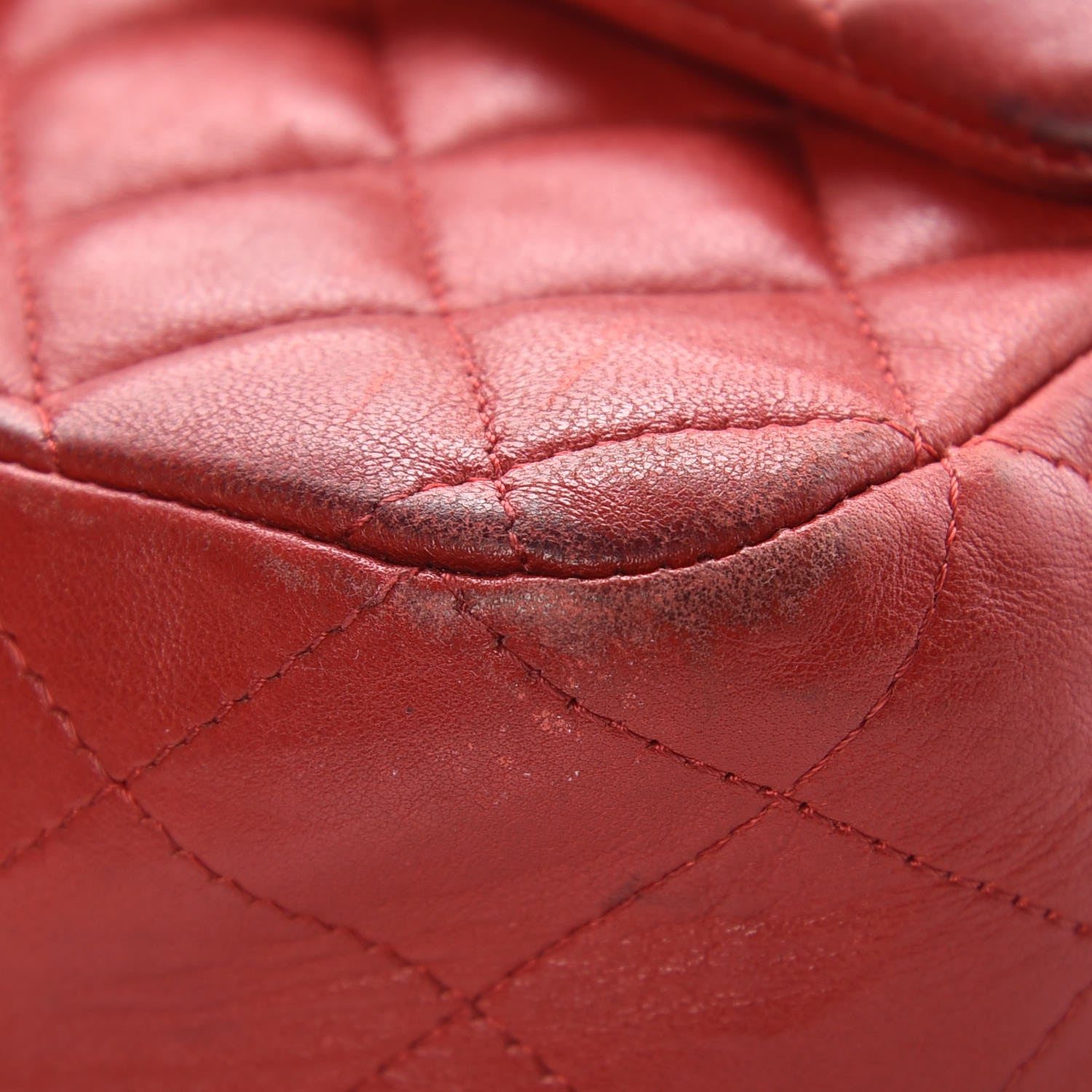 Chanel Lambskin Quilted Medium Double Flap Red 11 of 22