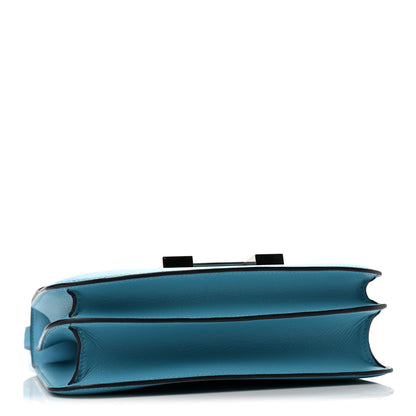 Hermes Epsom Enamel Constance 24 Bleu Du Nord Rouge 4 of 13