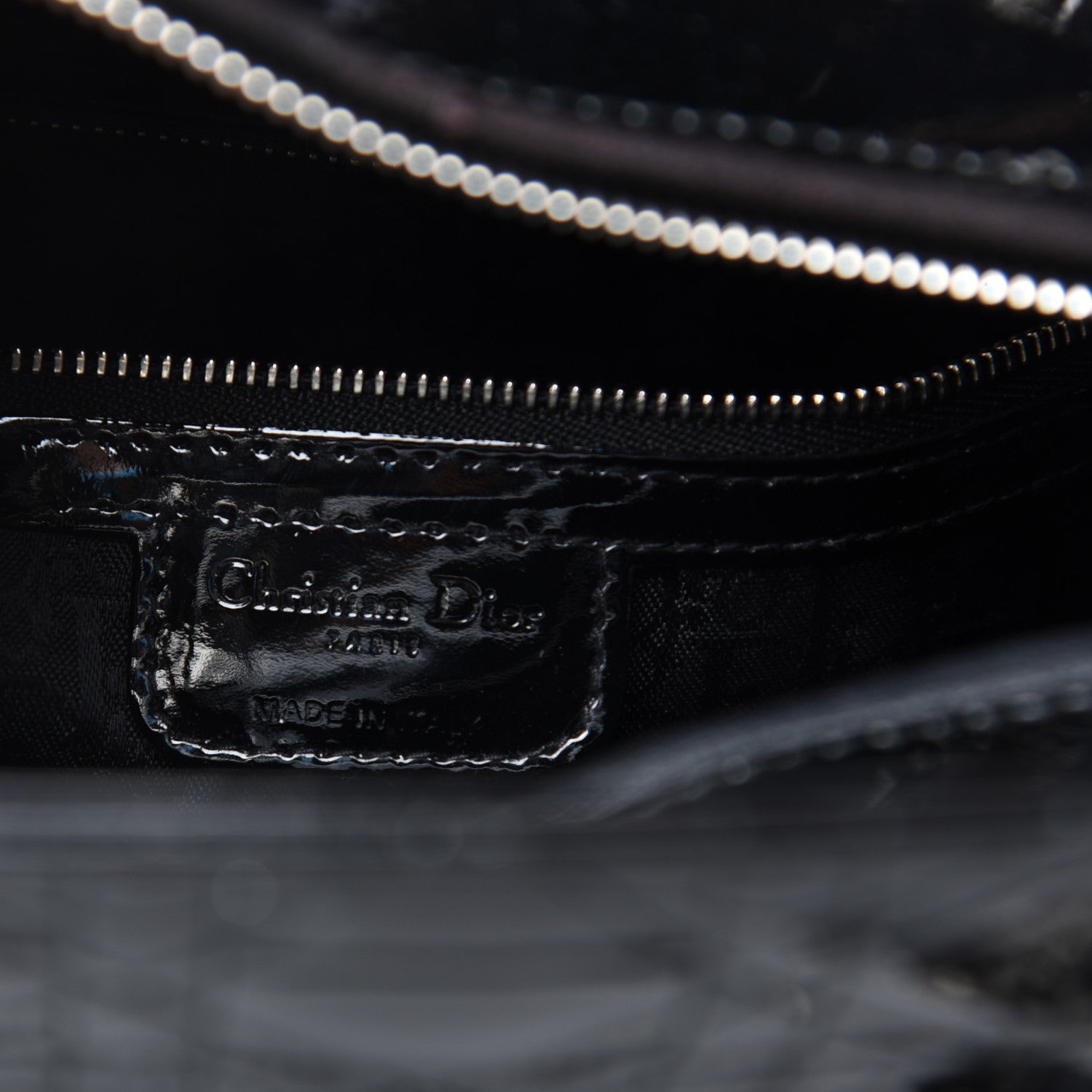 Christian Dior Patent Cannage Large Lady Dior Black 8 of 10