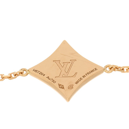 Louis Vuitton 18K Yellow Gold Diamond Amazonite Color Blossom BB Star Bracelet 3 of 4