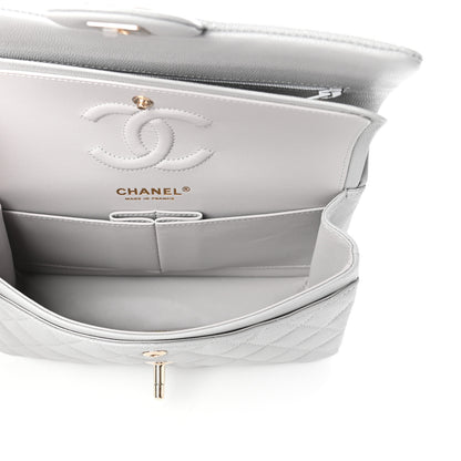 Chanel Caviar Quilted Small Double Flap Grey 5 of 10