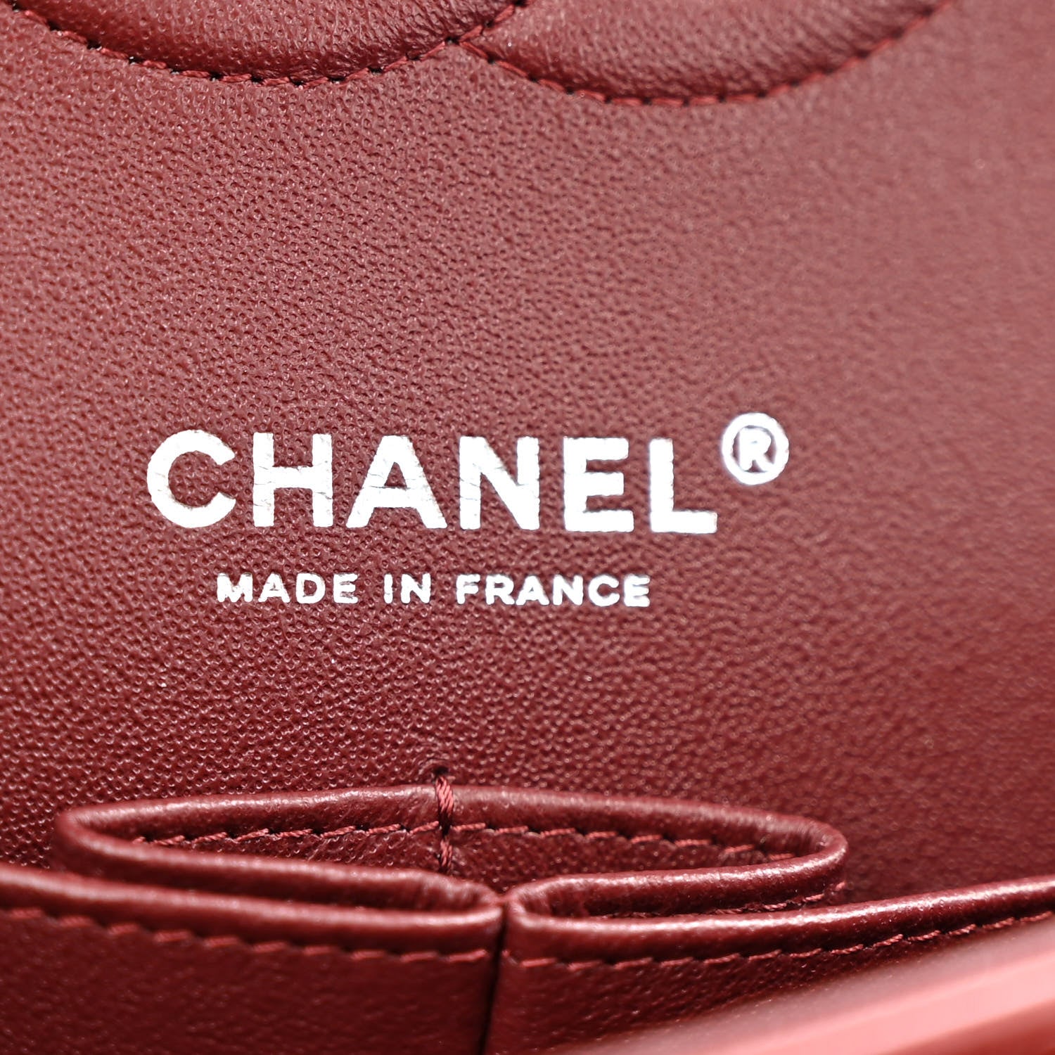 Chanel Lambskin Quilted Medium Double Flap Burgundy 6 of 13