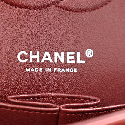 Chanel Lambskin Quilted Medium Double Flap Burgundy 6 of 13