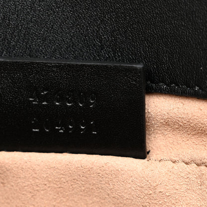Gucci Calfskin Matelasse Pearly GG Marmont Chain Belt Bag Black 7 of 11