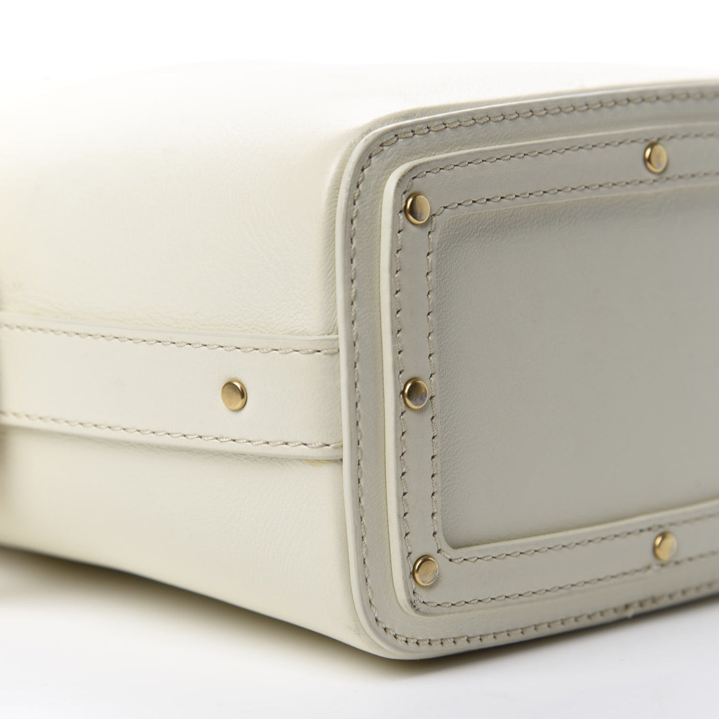 Smooth Calfskin Mini Roy Bucket Bag Natural White
