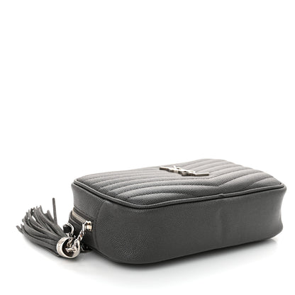 Saint Laurent Grain De Poudre Matelasse Monogram Mini Lou Camera Bag Asphalt 4 of 9