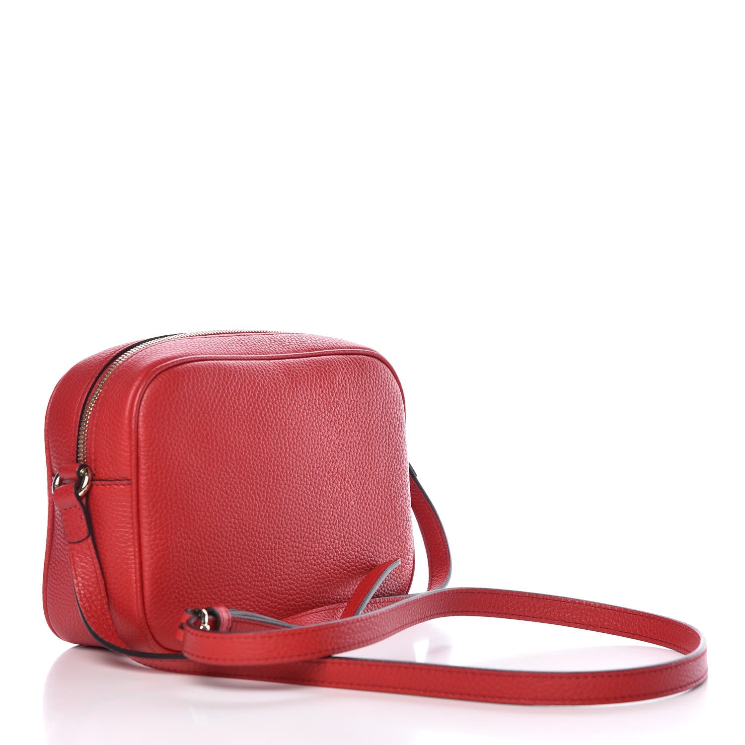 Gucci Pebbled Calfskin Small Soho Disco Bag Tabasco Red 3 of 9