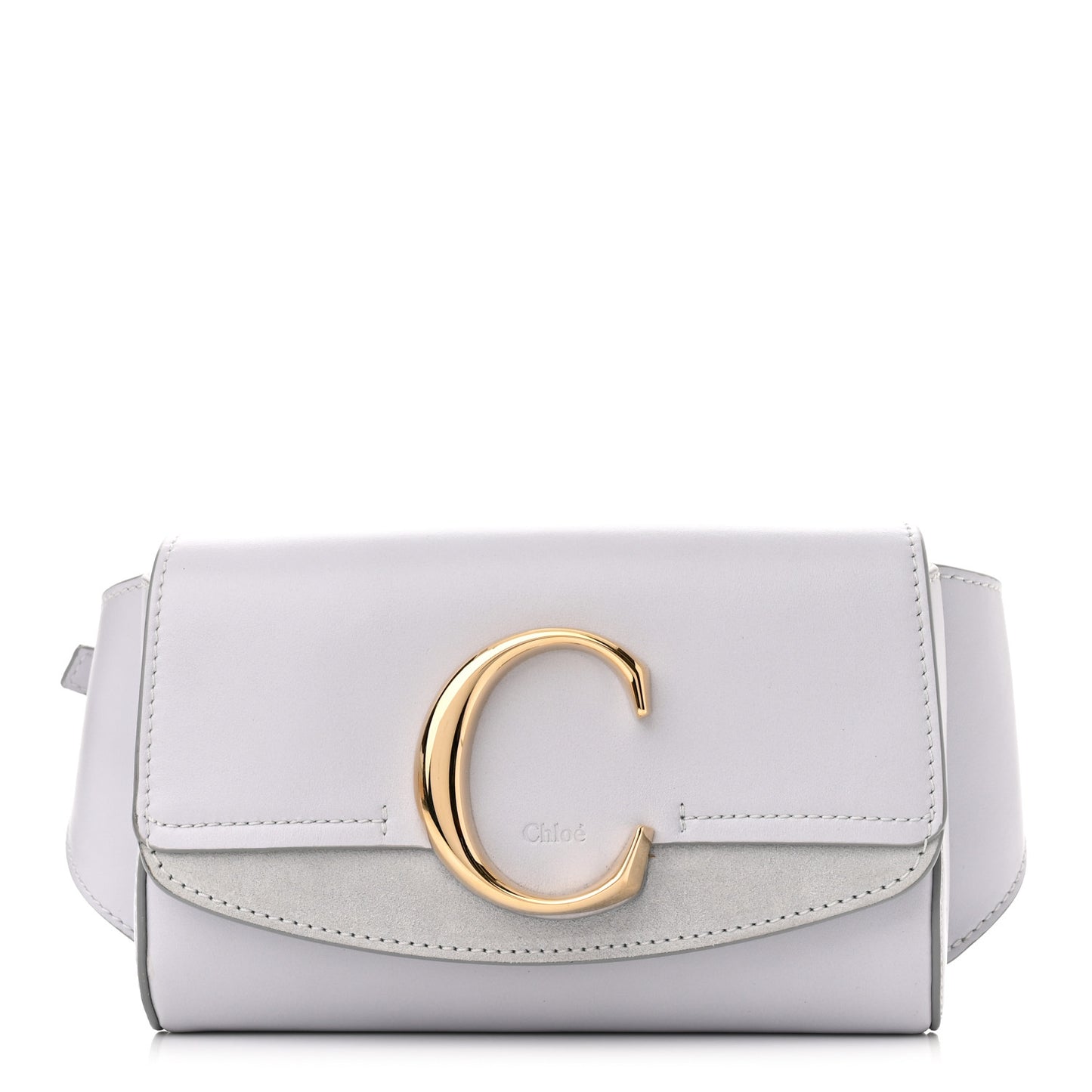 Calfskin Suede C Belt Bag Light Cloud
