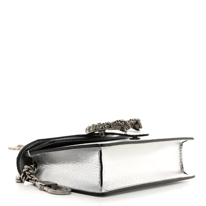 Gucci Metallic Calfskin Super Mini Dionysus Shoulder Bag Silver 4 of 10
