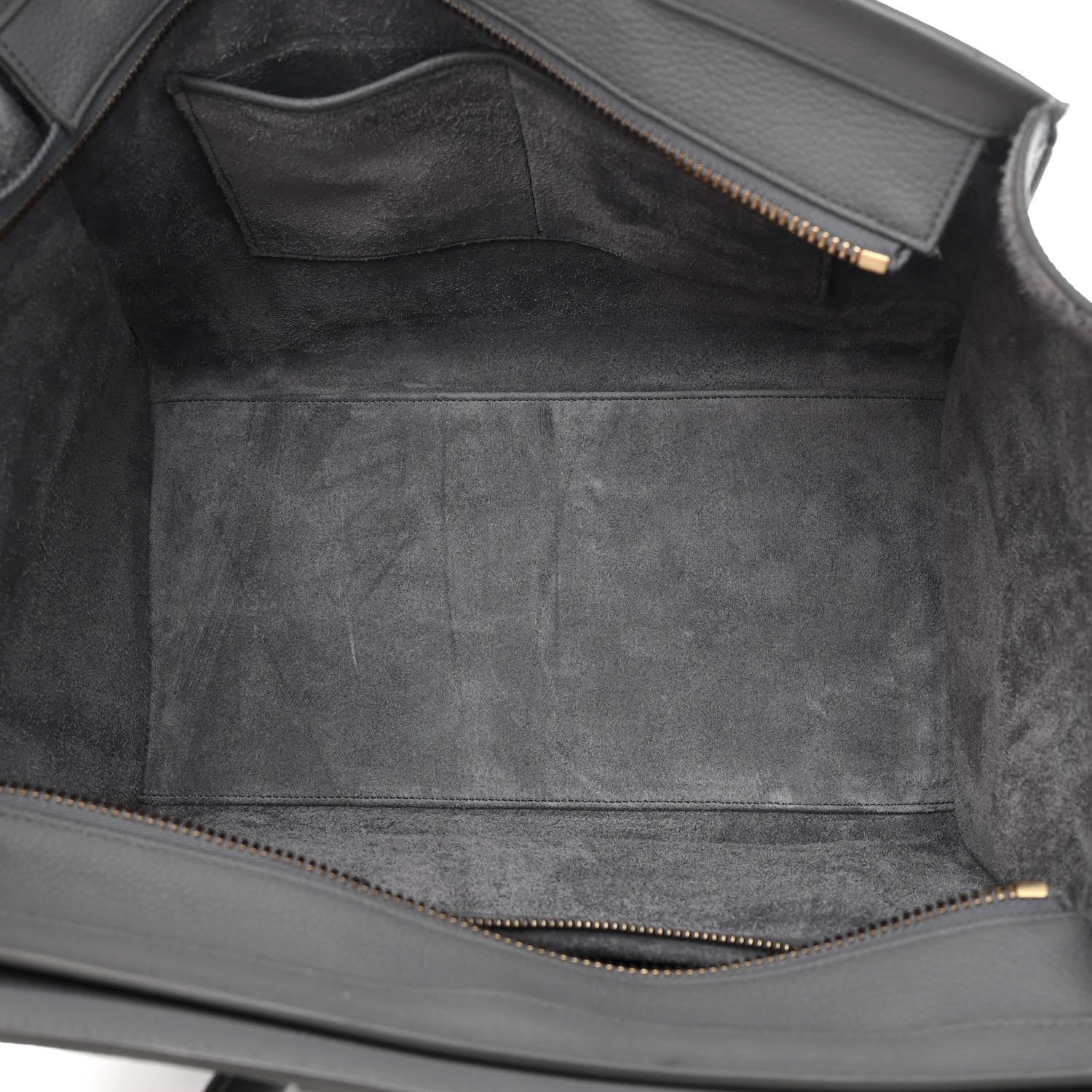 Celine Drummed Calfskin Mini Luggage Kohl 5 of 18