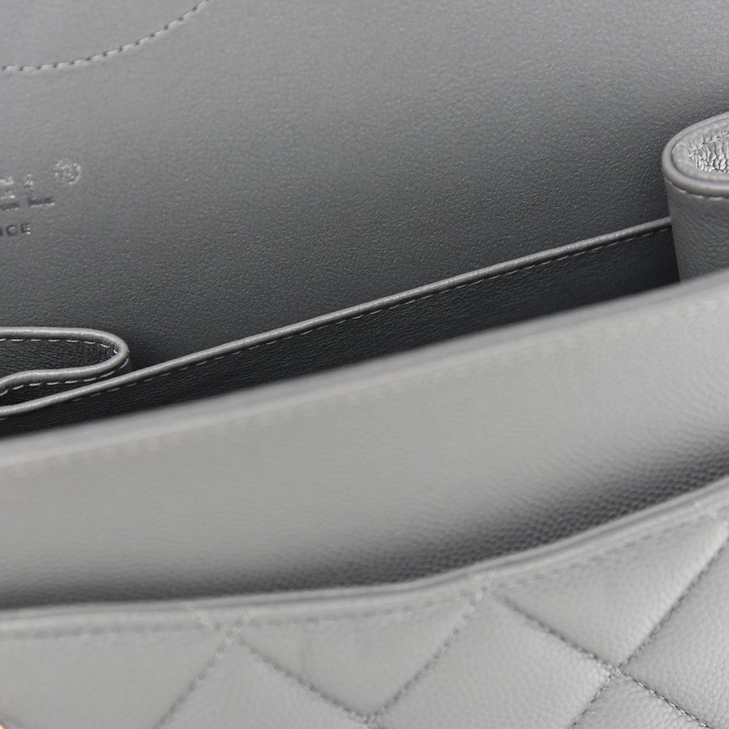 Chanel Caviar Quilted Jumbo Double Flap Grey 11 of 14