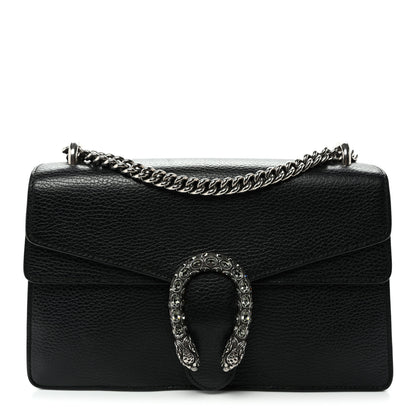 Gucci Pebbled Calfskin Small Dionysus Shoulder Bag Black 1 of 11
