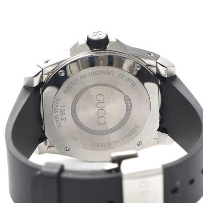 Gucci Stainless Steel Rubber 45mm Dive Snake Quartz Watch Black 4 of 6