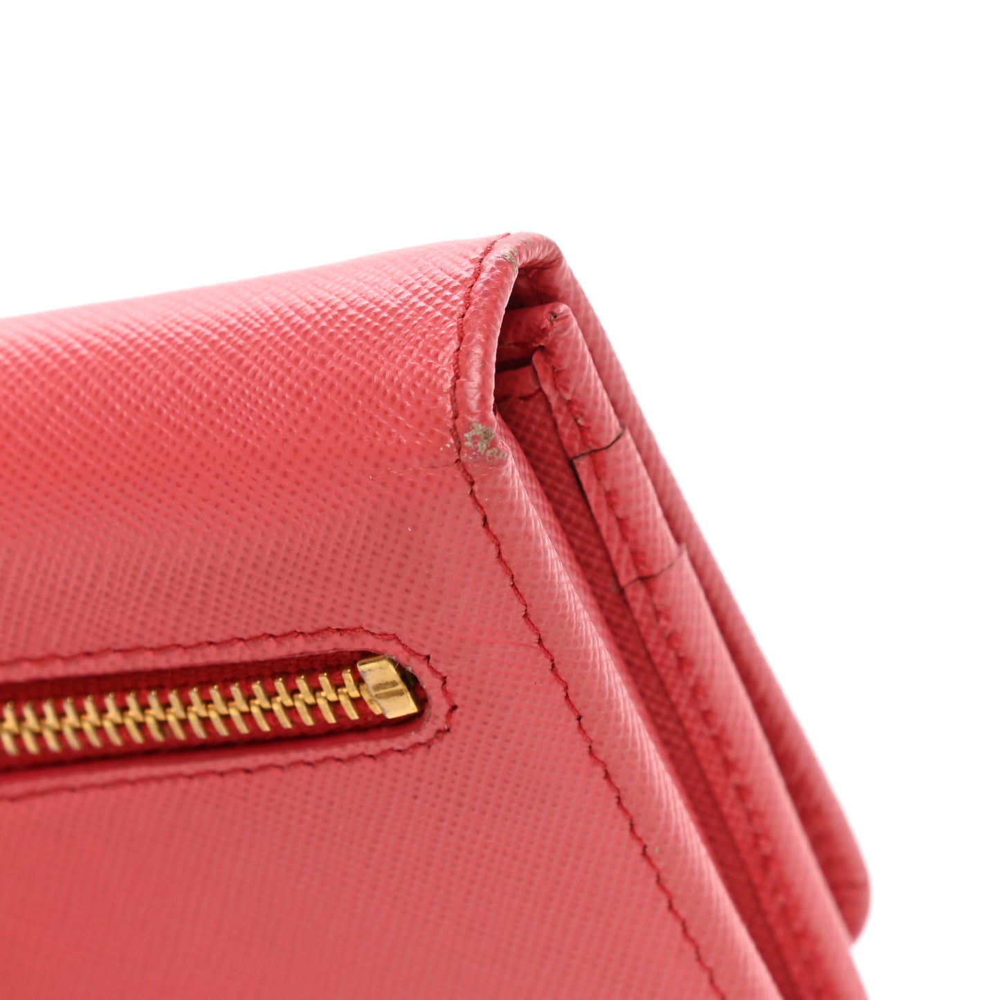 Saffiano Metal Continental Flap Wallet Peonia