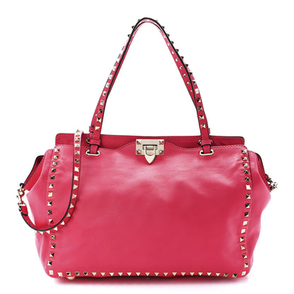 Valentino Garavani Vitello Medium Rockstud Tote Deep Rose 1 of 11