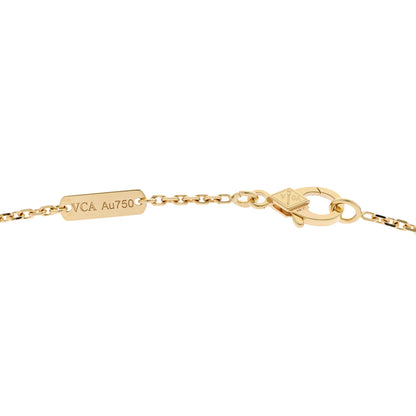 Van Cleef & Arpels 18K Yellow Gold Black Onyx Vintage Alhambra Pendant Necklace 4 of 6